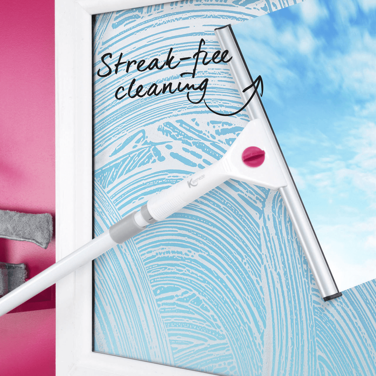 Kleeneze Five - Piece 2 - In - 1 Microfibre Telescopic Window Cleaning Set - CLEANING - DUSTER / WINDOW ACCS - Beattys of Loughrea