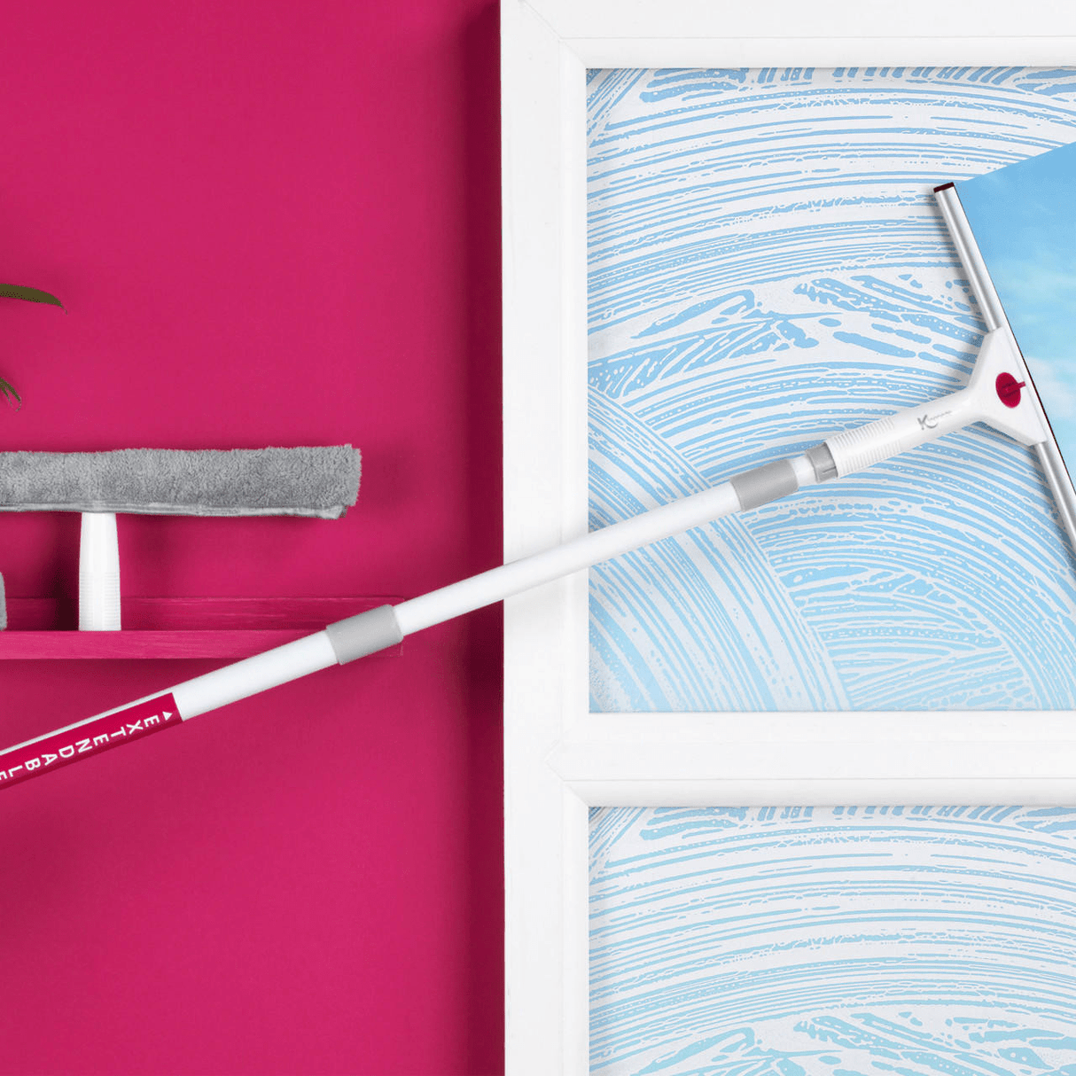 Kleeneze Five - Piece 2 - In - 1 Microfibre Telescopic Window Cleaning Set - CLEANING - DUSTER / WINDOW ACCS - Beattys of Loughrea