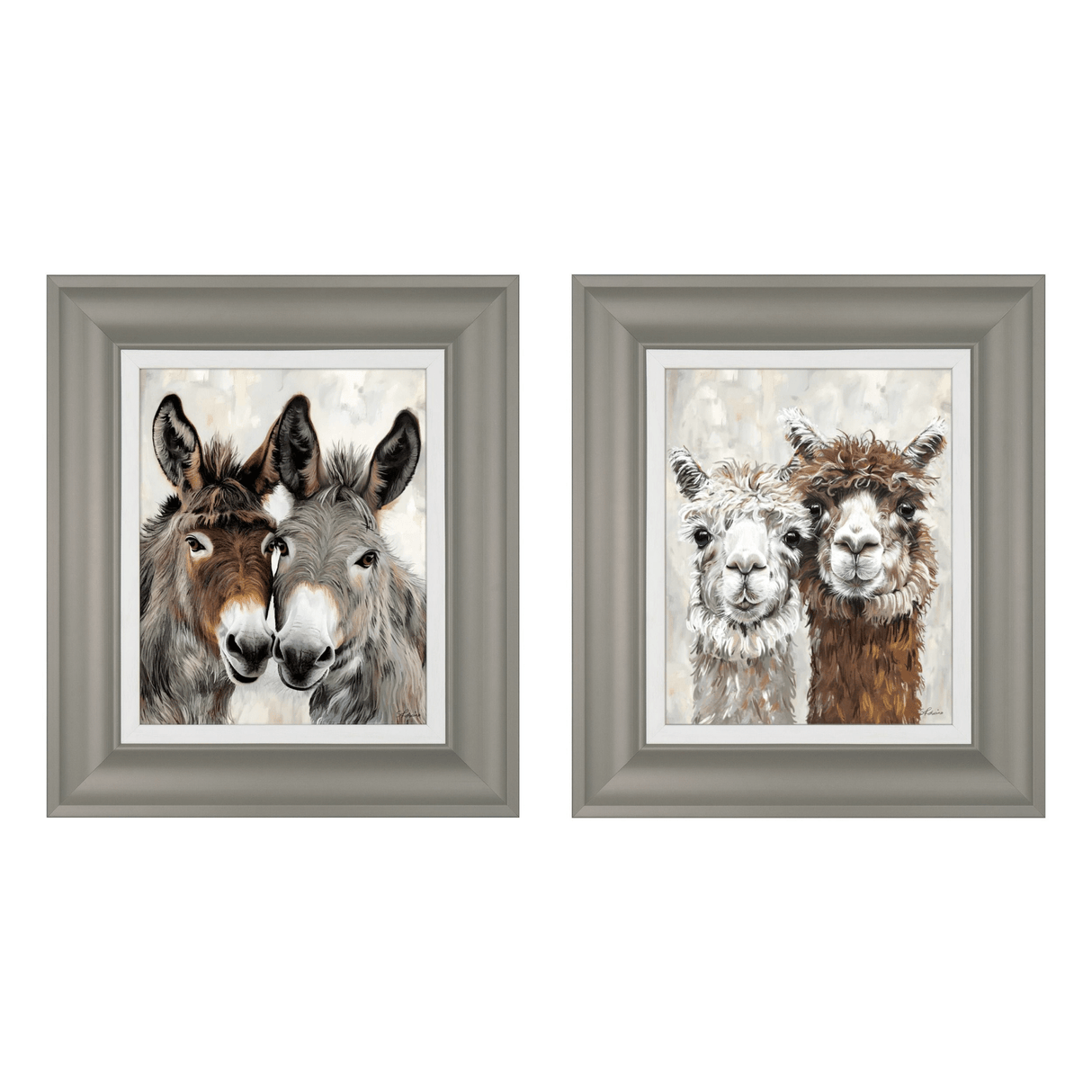 Eey and Ore and Abe and Lincoln Framed Wall Art - Set of 2 - PICTURES, PAINTINGS - Beattys of Loughrea
