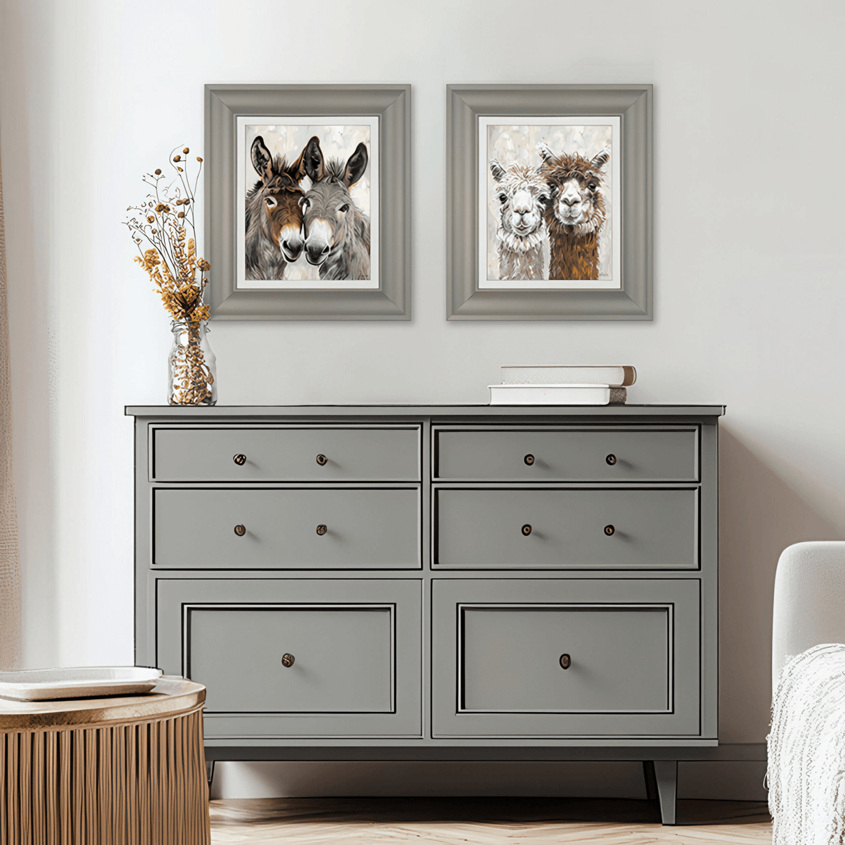 Eey and Ore and Abe and Lincoln Framed Wall Art - Set of 2 - PICTURES, PAINTINGS - Beattys of Loughrea