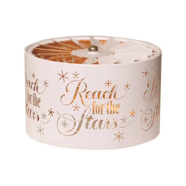 Carousel Shade Metal Silhouette - White and Gold Reach 13cm - CANDLE HOLDERS / Lanterns - Beattys of Loughrea