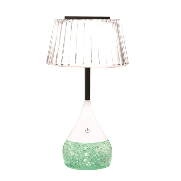 Pleated Shade LED Colour Changing Glitter Lamp - CANDLE HOLDERS / Lanterns - Beattys of Loughrea