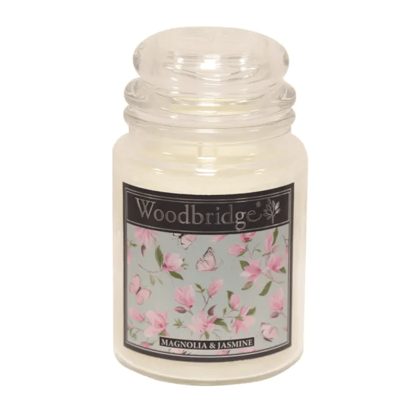 Magnolia & Jasmine Woodbridge Large Scented Candle Jar - CANDLES - Beattys of Loughrea
