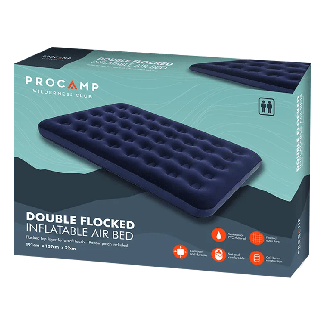 ProCamp Double Flocked Air Bed - AIR MATTRESS/SLEEP BAGS/READY BED - Beattys of Loughrea