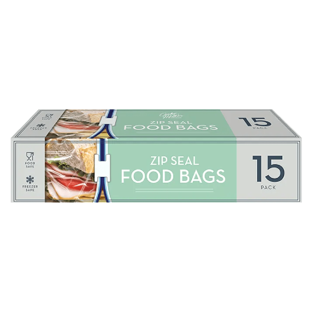 Slide Zip Food Bags 15pk - MICROWAVE WARE/FOILS/FREEZER BAG - Beattys of Loughrea