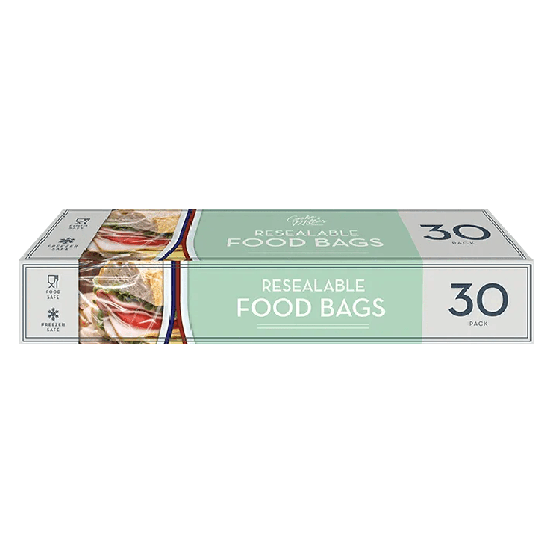 Resealable Food Bags 30pk - MICROWAVE WARE/FOILS/FREEZER BAG - Beattys of Loughrea
