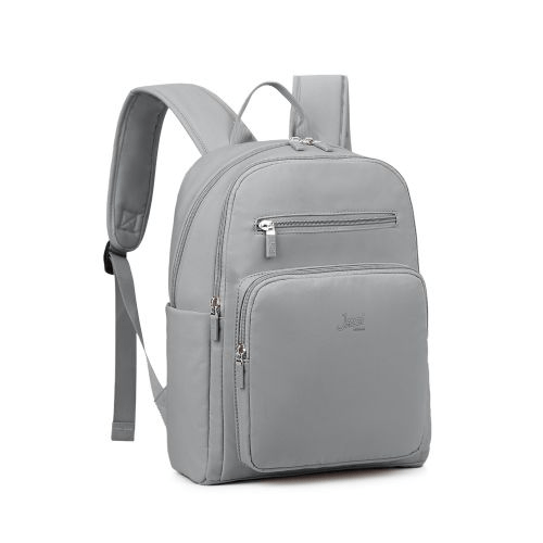 Jazzi Nylon Backpack Silver Grey - Beattys of Loughrea | www.beattys.ie