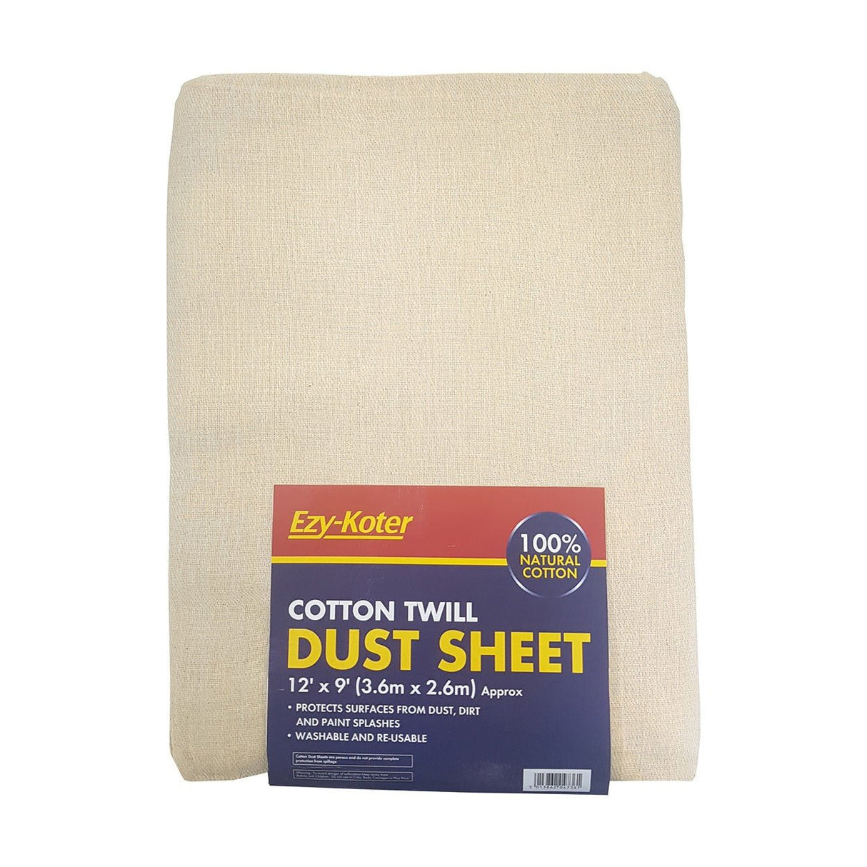 Fleetwood Ezyk Cotton Dust Sheet 12ft X 9ft - PAINT TOOLS - Beattys of Loughrea