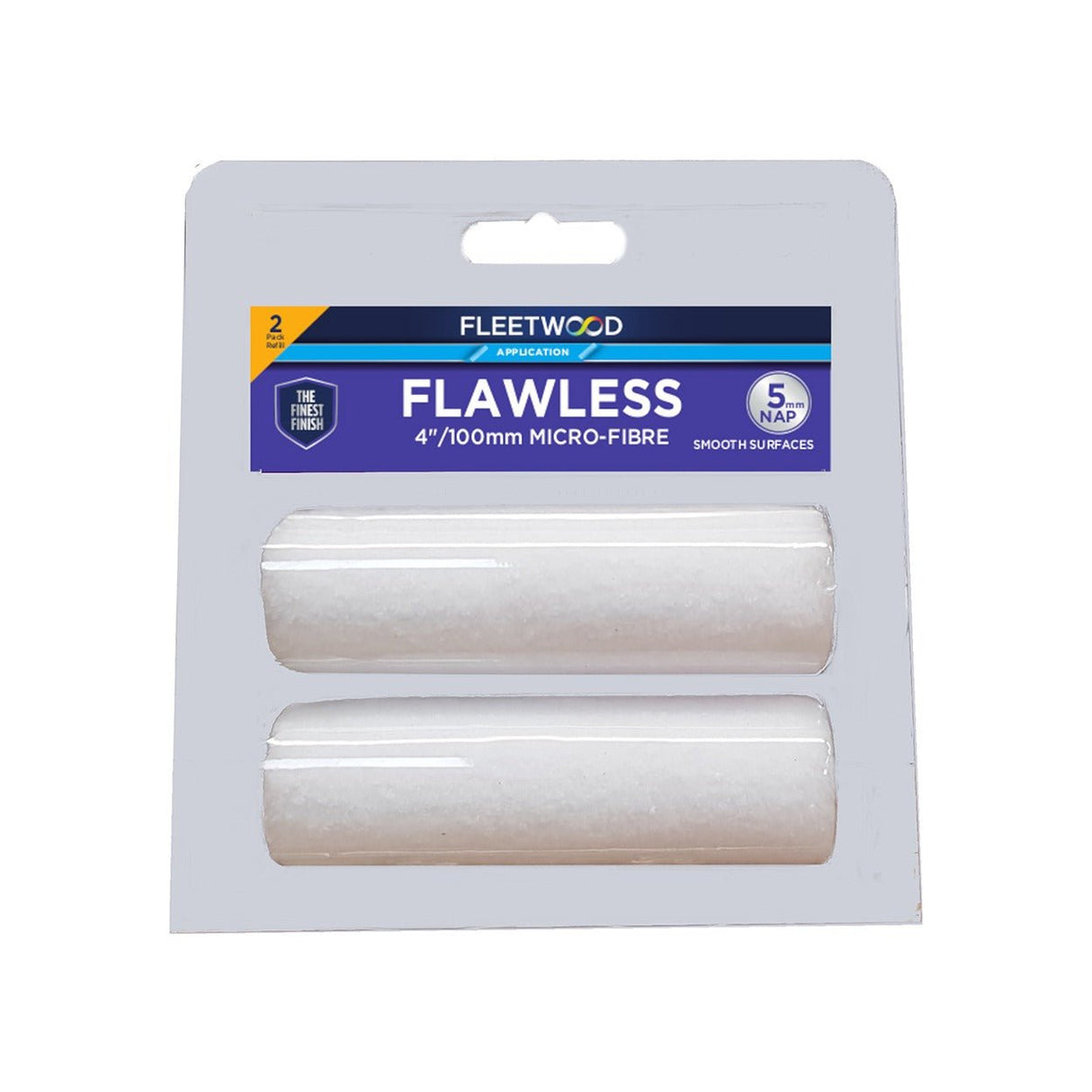Fleetwood 4" Flawless MicroFibre 2 Pack Sleeves 5mm - ROLLERS/SLEEVES - Beattys of Loughrea