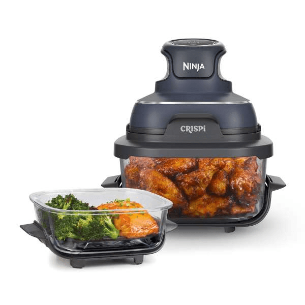 Ninja CRISPi 4 - in - 1 Portable Glass Air Fryer - Cyber Space FN101UKGY - AIR FRYER / DEEP FAT FRYERS - Beattys of Loughrea
