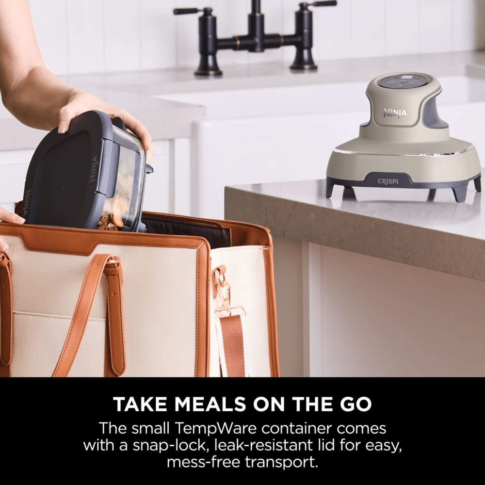 Ninja CRISPi 4 - in - 1 Portable Glass Air Fryer - Stone FN101UKST - AIR FRYER / DEEP FAT FRYERS - Beattys of Loughrea