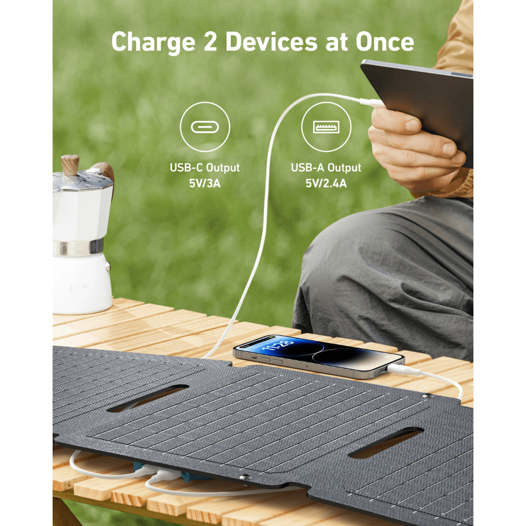 Anker SOLIX PS30 Portable Solar Panel 30w | A24260A1 - USB PC ACCESSORIES - Beattys of Loughrea