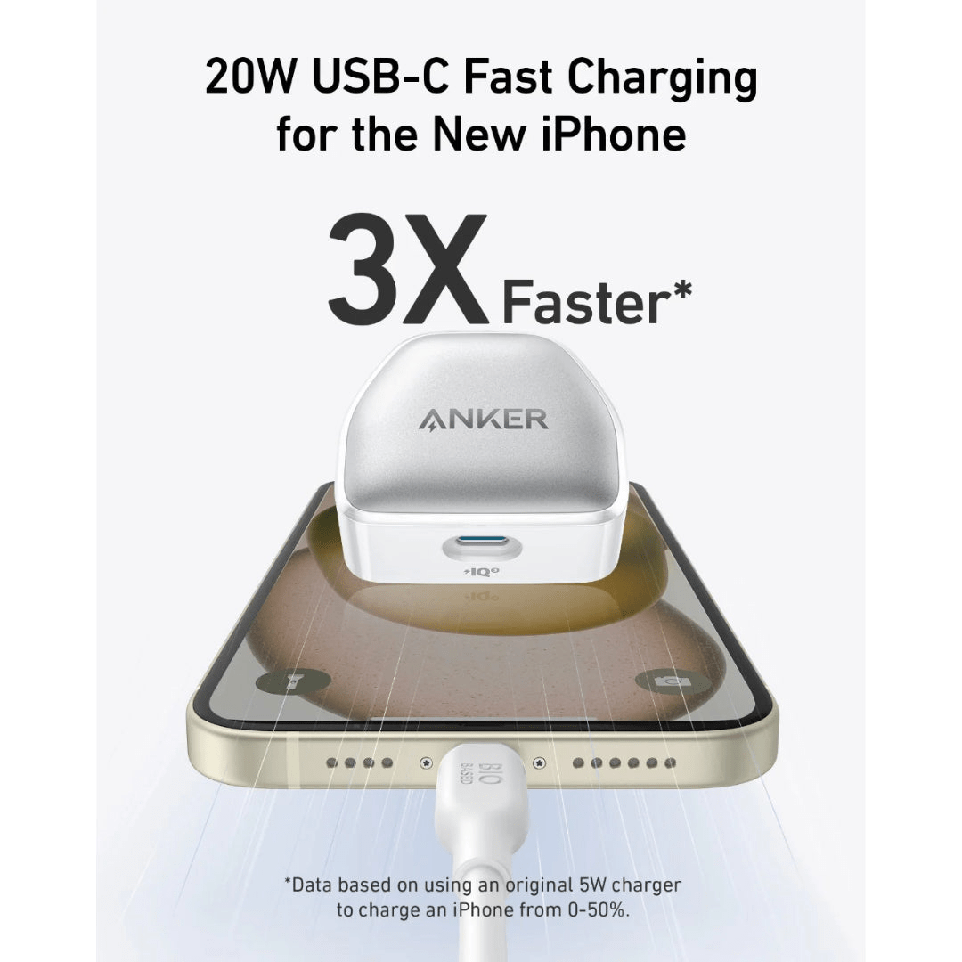 Anker 511 Wall Charger Plug USB C 20W - White - USB PC ACCESSORIES - Beattys of Loughrea