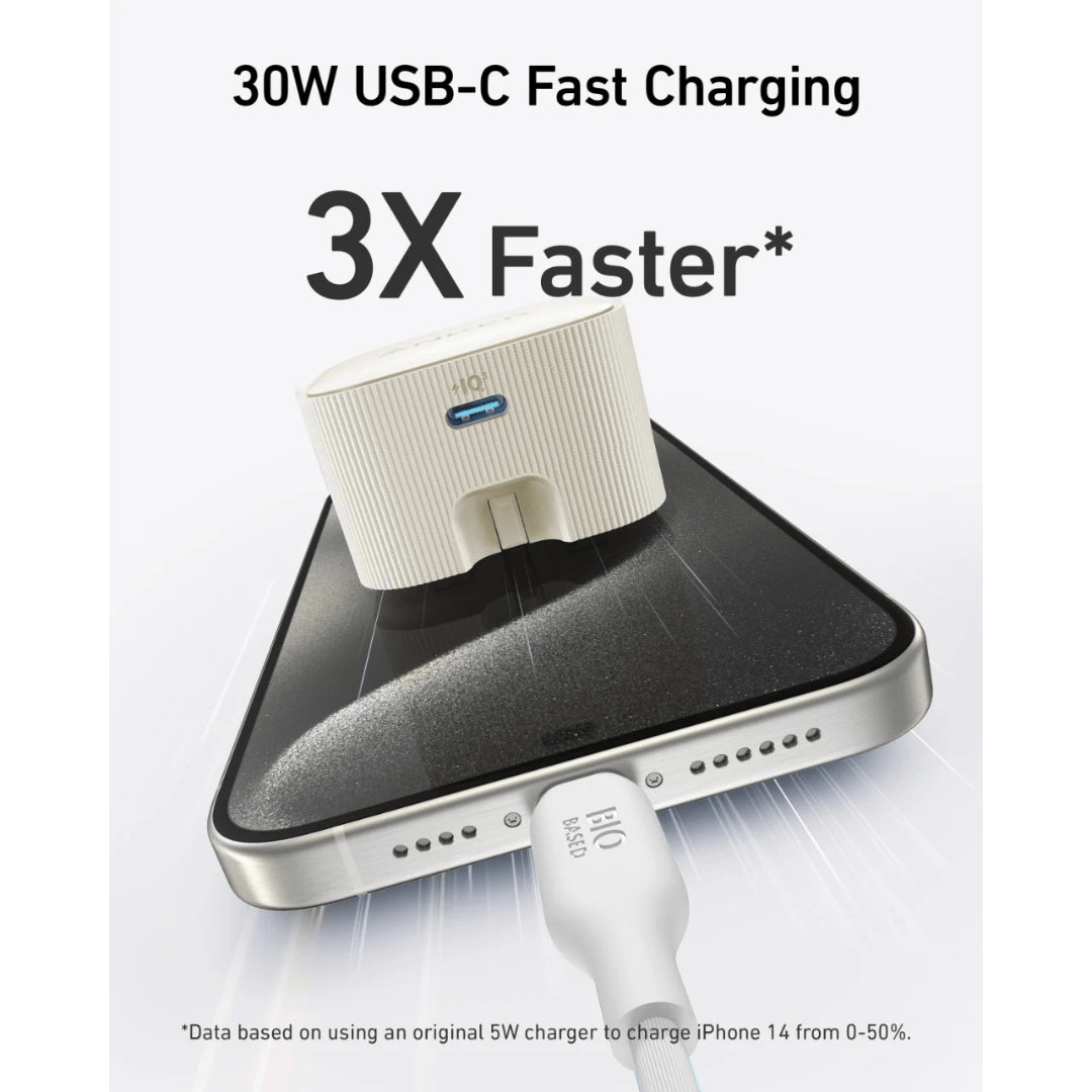 Anker Nano USB C Wall Charger Plug 30W - White - USB PC ACCESSORIES - Beattys of Loughrea