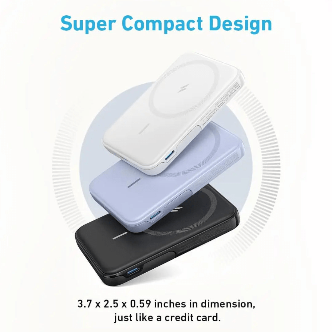 Anker 322 MagGo Wireless Power Bank 5000mAh 7.5W - Black - USB PC ACCESSORIES - Beattys of Loughrea