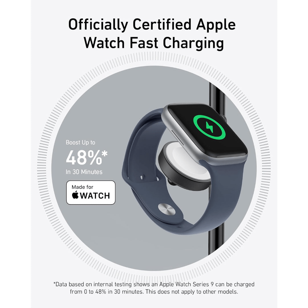 Anker MagGo Wireless Charging Station 15W3 in 1 Stand, Cable and Charger Bundle - Black - BATTERY CHARGERS - Beattys of Loughrea