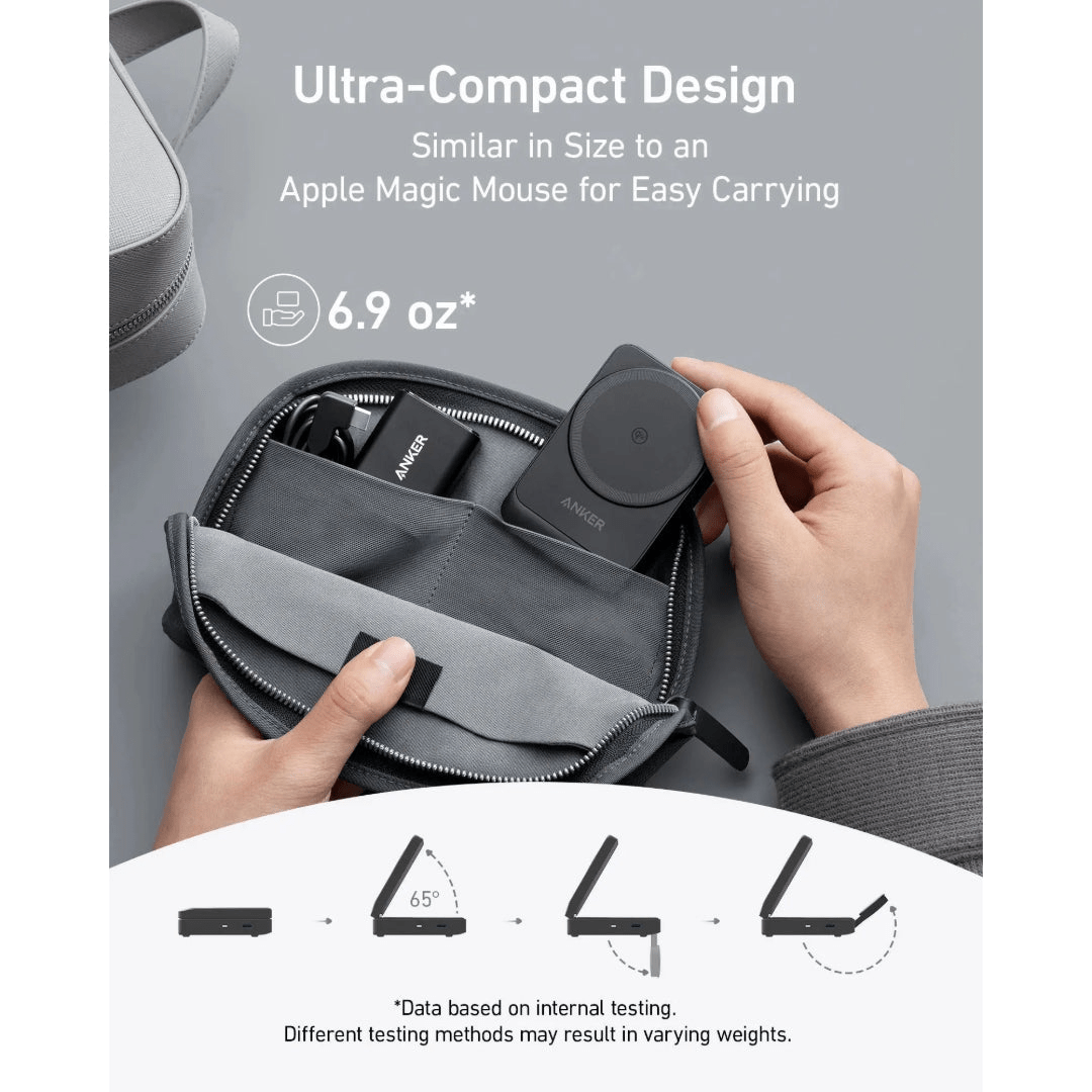 Anker MagGo Wireless Charging Station 15W Foldable 3 in 1 - Black - BATTERY CHARGERS - Beattys of Loughrea