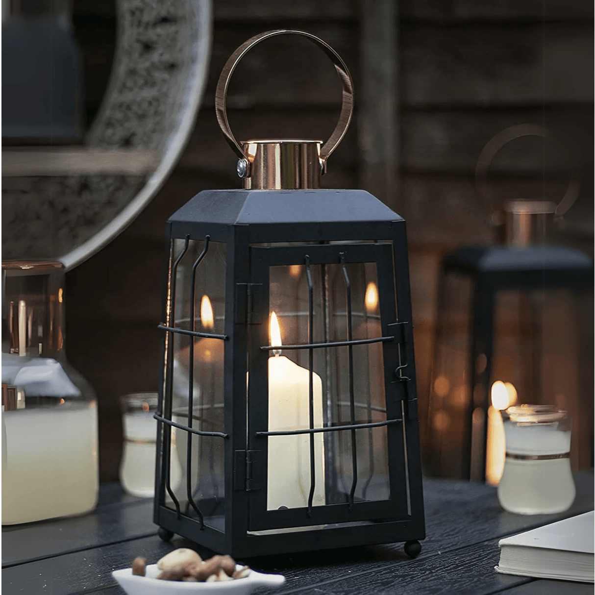 La Hacienda Alderin Lantern Large - CANDLE HOLDERS / Lanterns - Beattys of Loughrea