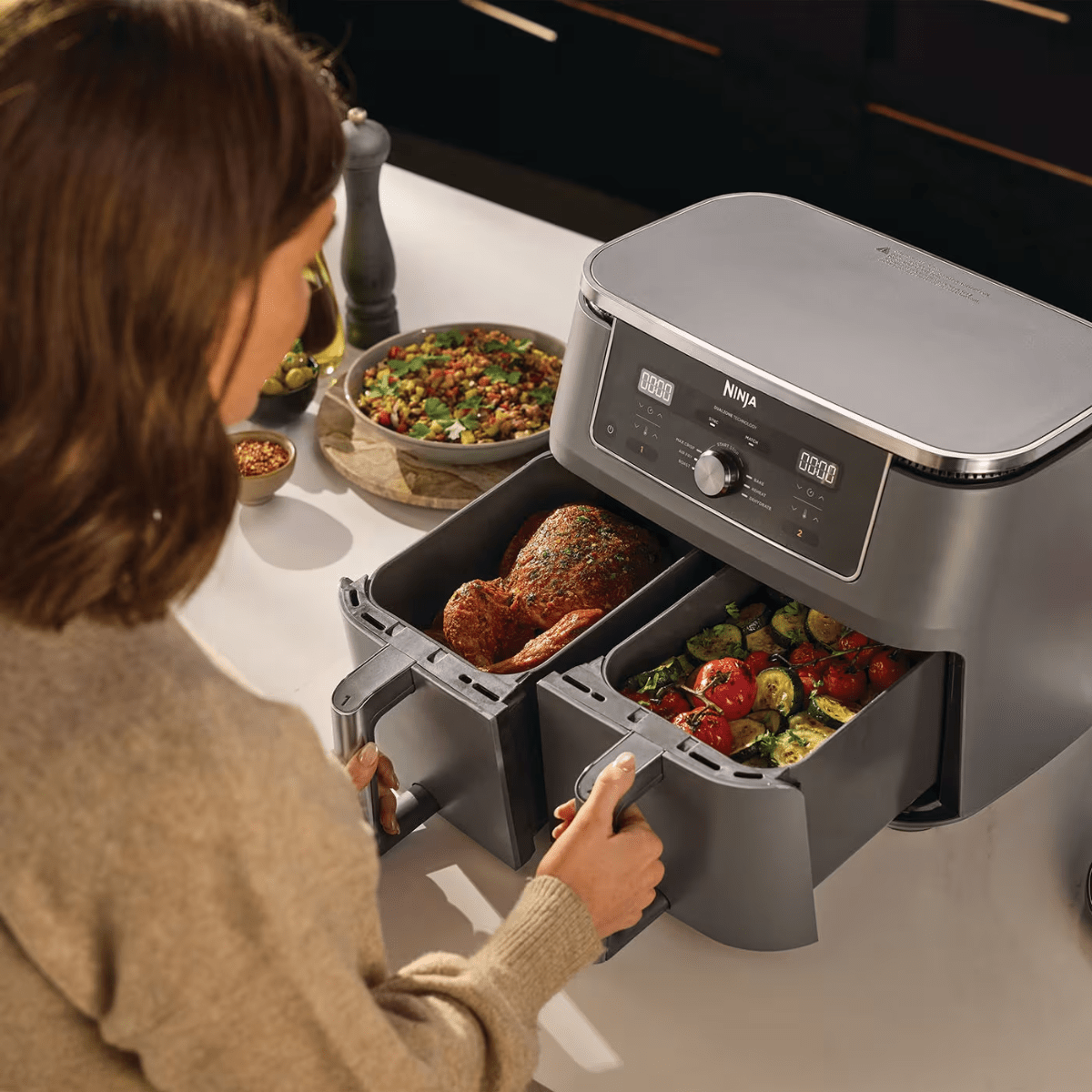 Ninja MAX 6 - in - 1 Dual Zone Air Fryer (DZ400UK) - AIR FRYER / DEEP FAT FRYERS - Beattys of Loughrea