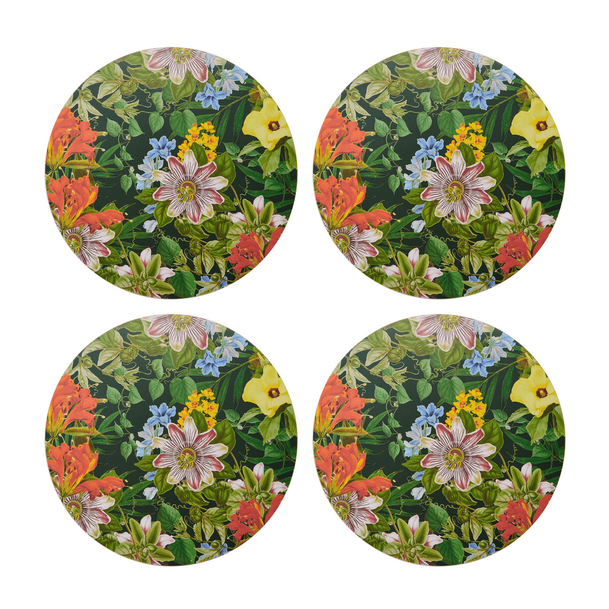 Creative Tops Floral Pack of 4 Premium Round Placemats - TABLEMATS/COASTERS - Beattys of Loughrea