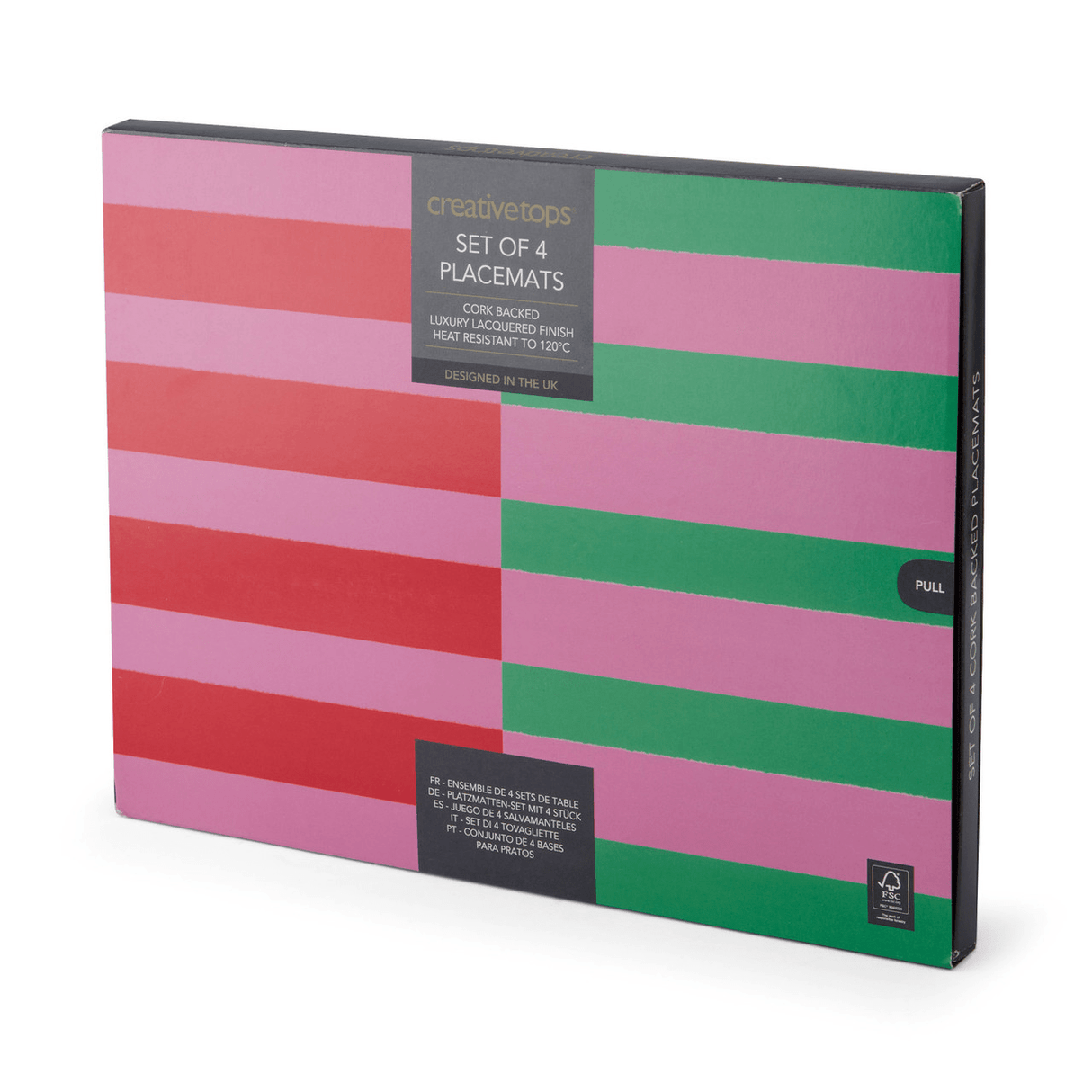 Creative Tops Stripe Print Pack of 4 Premium Placemats - TABLEMATS/COASTERS - Beattys of Loughrea