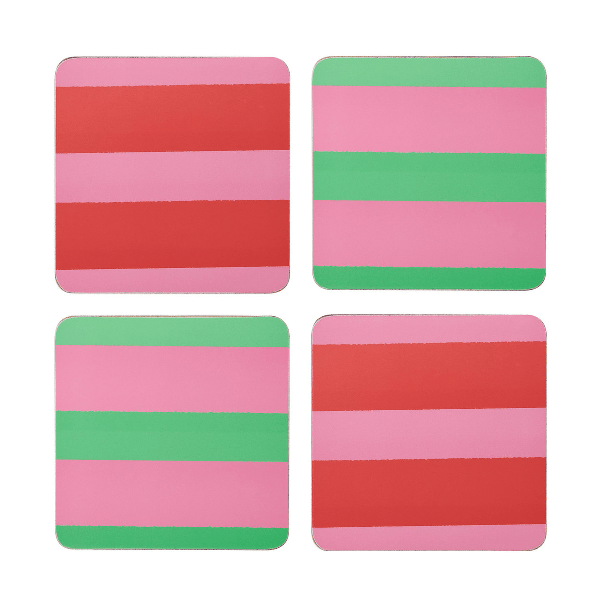 Creative Tops Stripe Print Pack of 4 Premium Coasters - TABLEMATS/COASTERS - Beattys of Loughrea