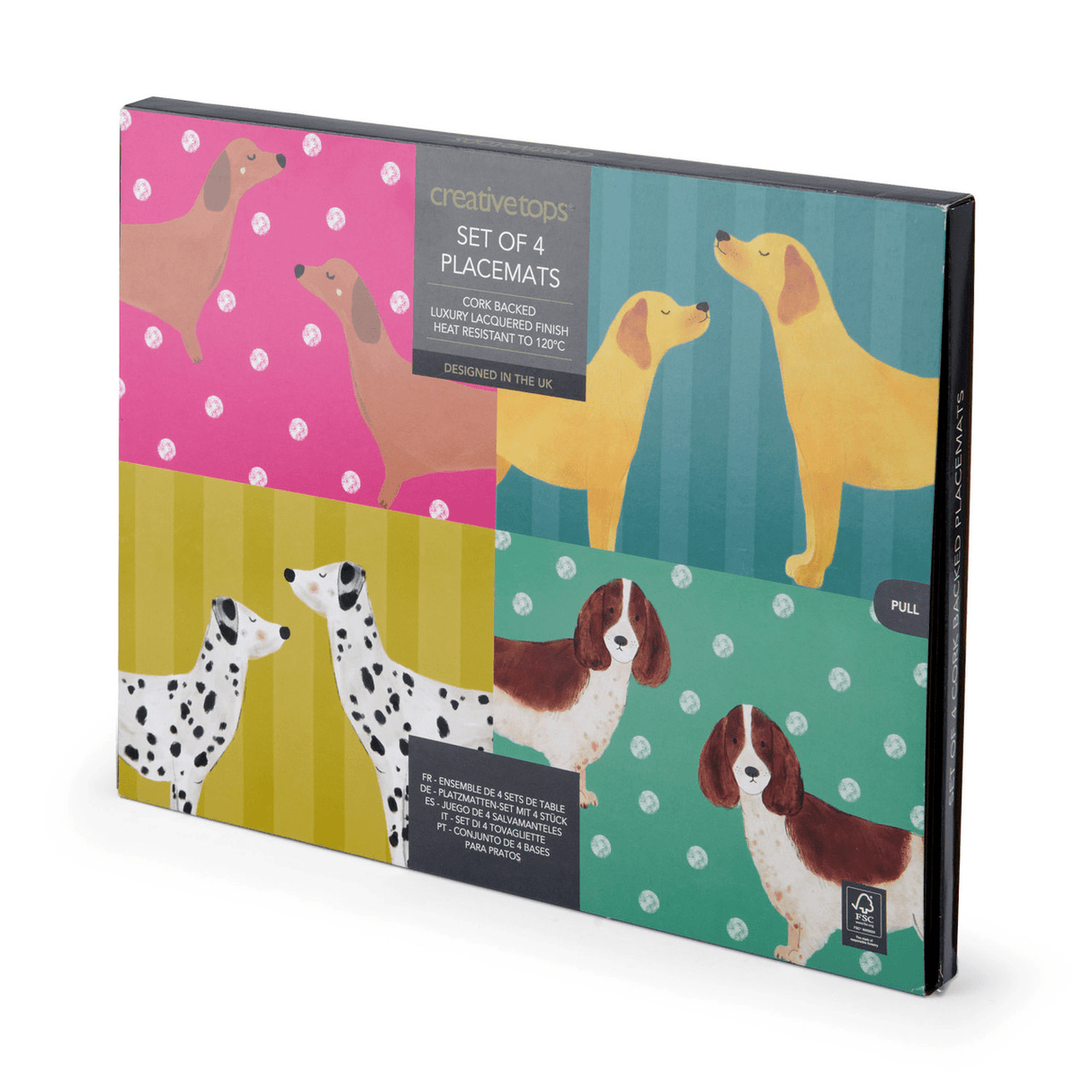Creative Tops Dog Print Pack of 4 Premium Placemats - TABLEMATS/COASTERS - Beattys of Loughrea