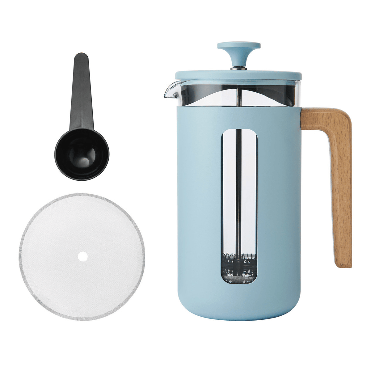La Cafetière Pisa 8 Cup Cafetiere, Sky Blue - CAST IRON KITCHENWARE - Beattys of Loughrea