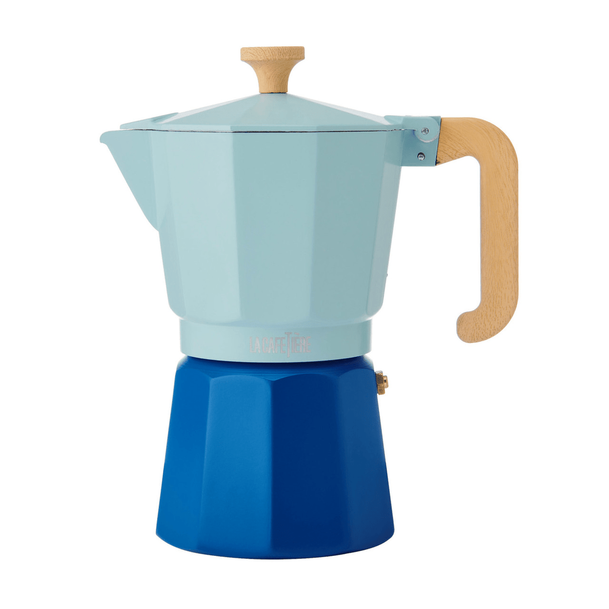 La Cafetière Venice 6 Cup Espresso Maker - Aluminium, Sky Blue, Two Tone - TEA/COFFEE MAKER/BODUM/MILLS - Beattys of Loughrea