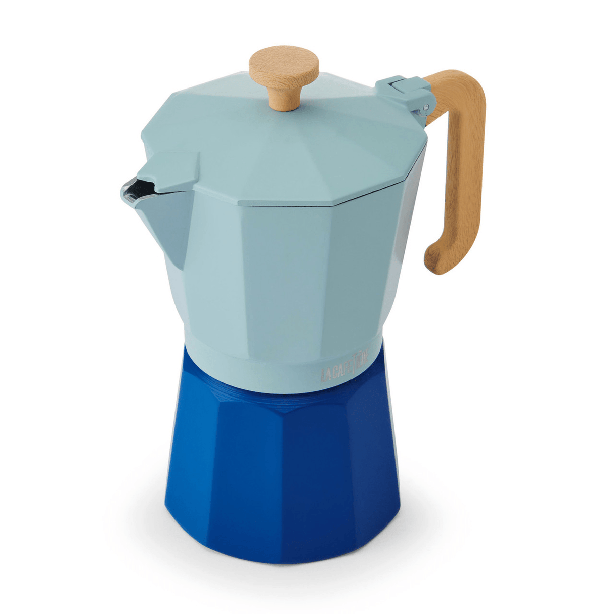 La Cafetière Venice 6 Cup Espresso Maker - Aluminium, Sky Blue, Two Tone - TEA/COFFEE MAKER/BODUM/MILLS - Beattys of Loughrea