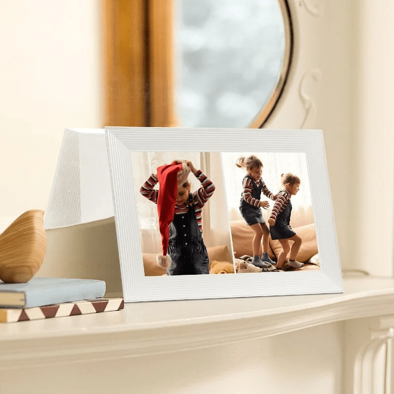 Aura Carver 10.1 Inch WiFi Digital Photo Frame | White - DIGITAL PICTURE FRAME - Beattys of Loughrea