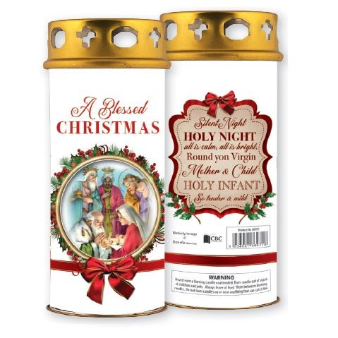 Christmas Blessings Candle Windproof Cap 86971 - CANDLES - Beattys of Loughrea