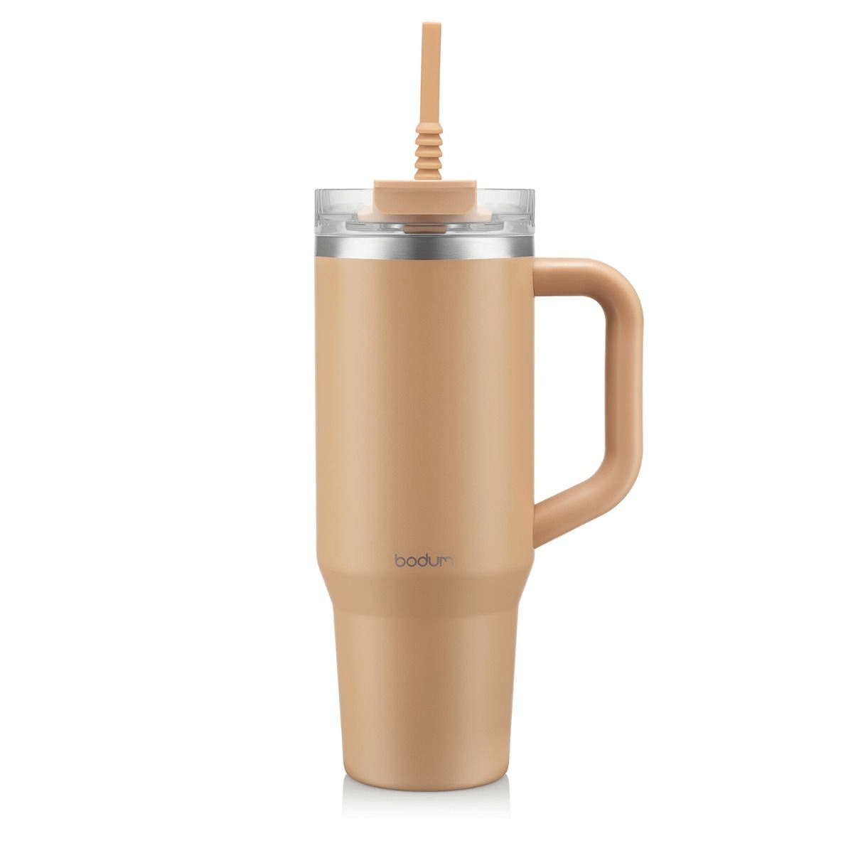 Bodum Travel Mug with Handle and Silicone Straw 1.2 L / 40 oz - Iced Vanilla Latte - FLASKS - Beattys of Loughrea