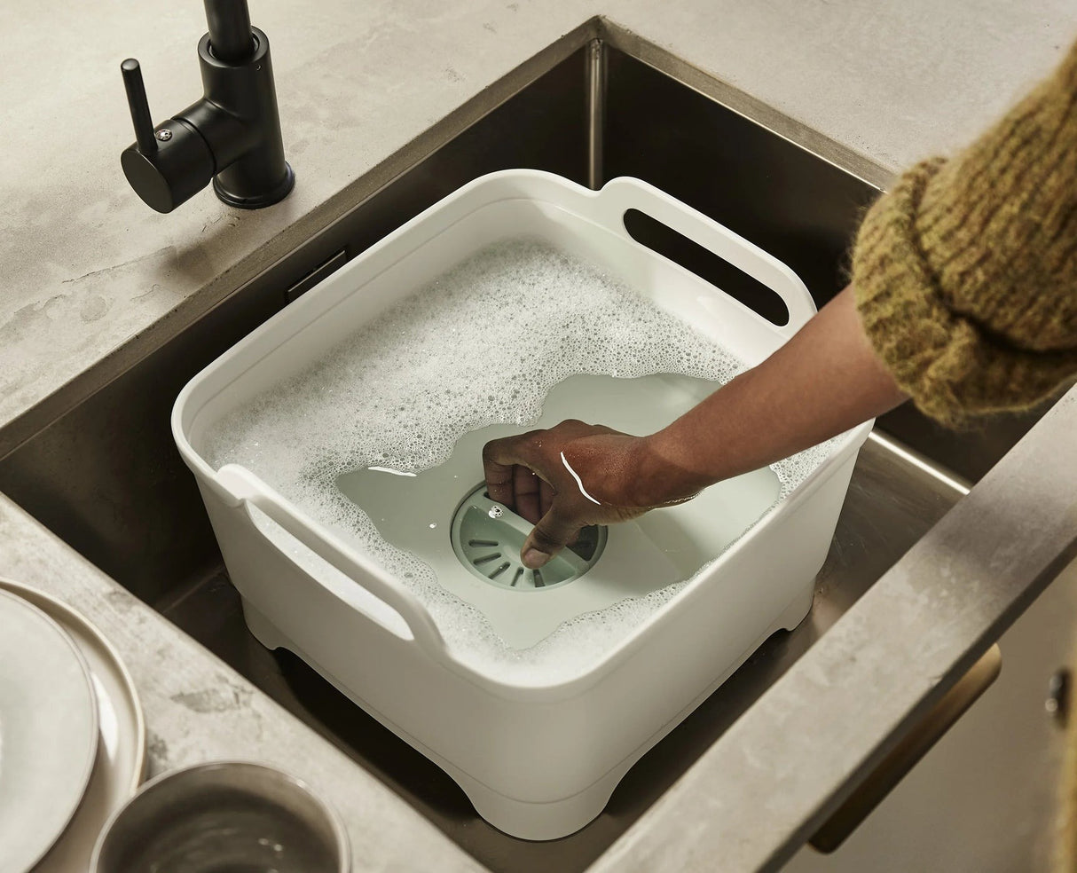 Joseph Joseph Wash&Drain™ Stone Green Washing Up Bowl - CLEANING PVC BASIN/LAUNDRY/DRAINERS - Beattys of Loughrea