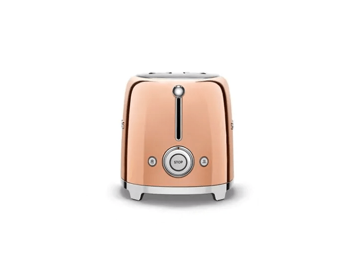 Smeg TSF01RGUK 50S Style 2 Slice Toaster - Rose Gold - TOASTERS - Beattys of Loughrea