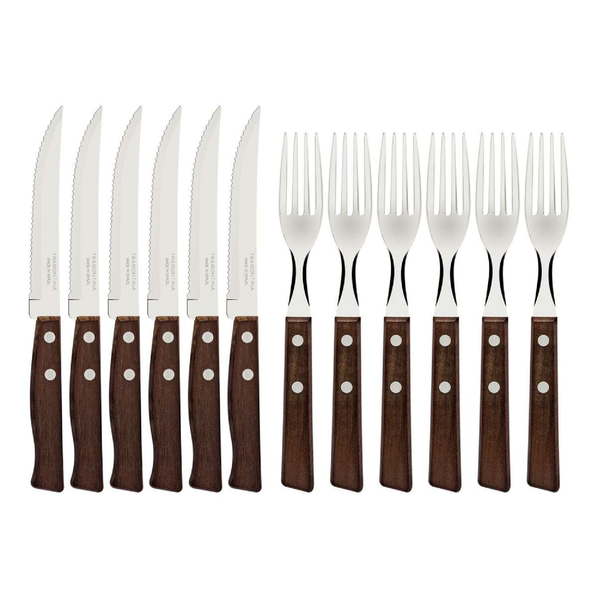Tramontina Churrasco 12-Piece Steak Knife & Fork Set