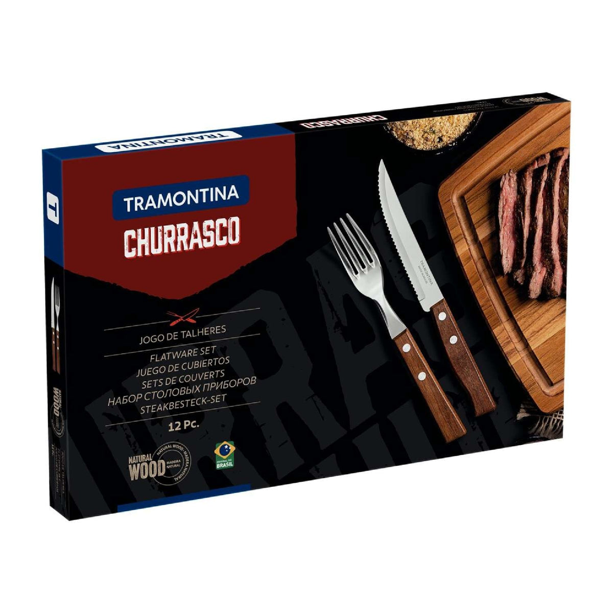 Tramontina Churrasco 12-Piece Steak Knife & Fork Set