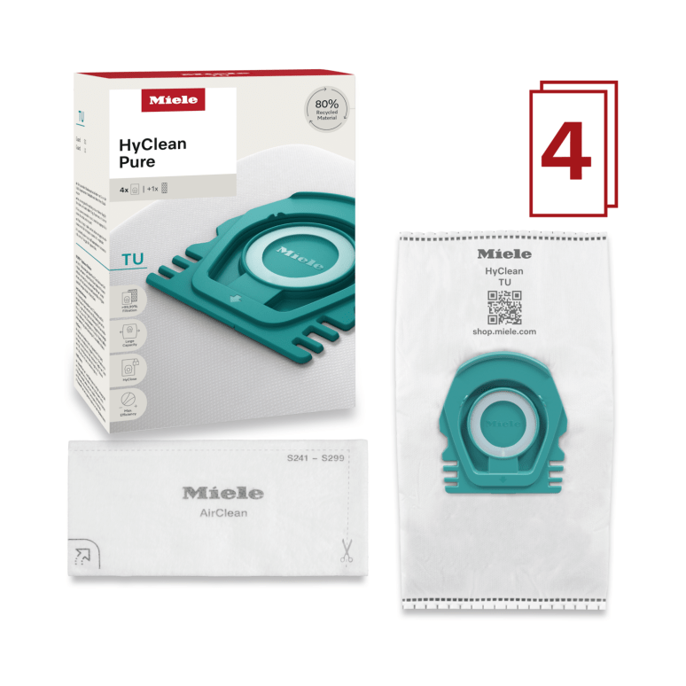Miele HyClean Pure TU Vacuum Cleaner Bags 4pk - VAC BAGS & SPARES - Beattys of Loughrea