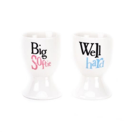 Brightside Pair of Egg Cups Big Softie, Well Hard - GENERAL LOOSE WARE - Beattys of Loughrea