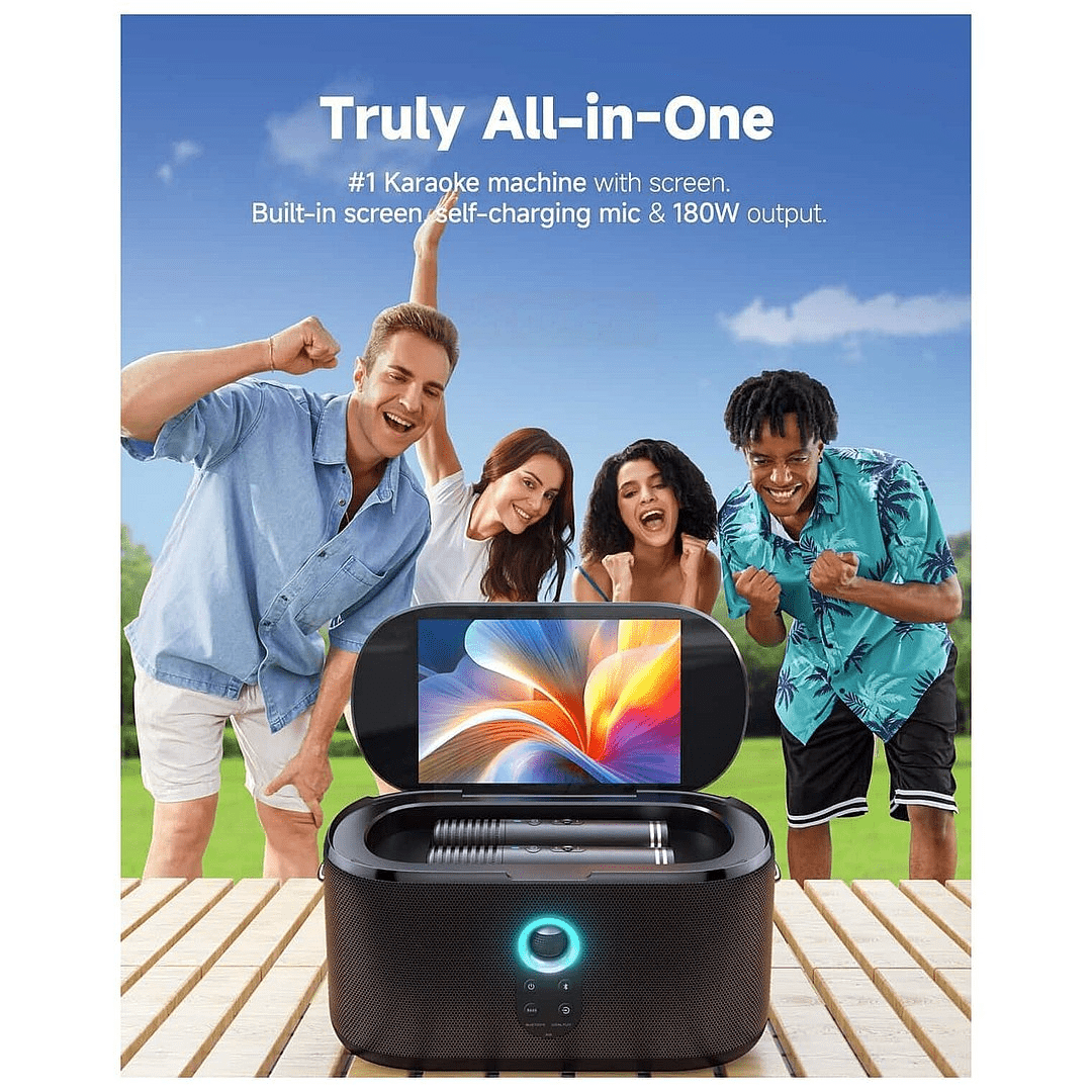 Ikarao Shell S1 Premium Portable Karaoke Machine with 10.1" HD Screen - HEADPHONES / EARPHONES/ MICROPHONE - Beattys of Loughrea