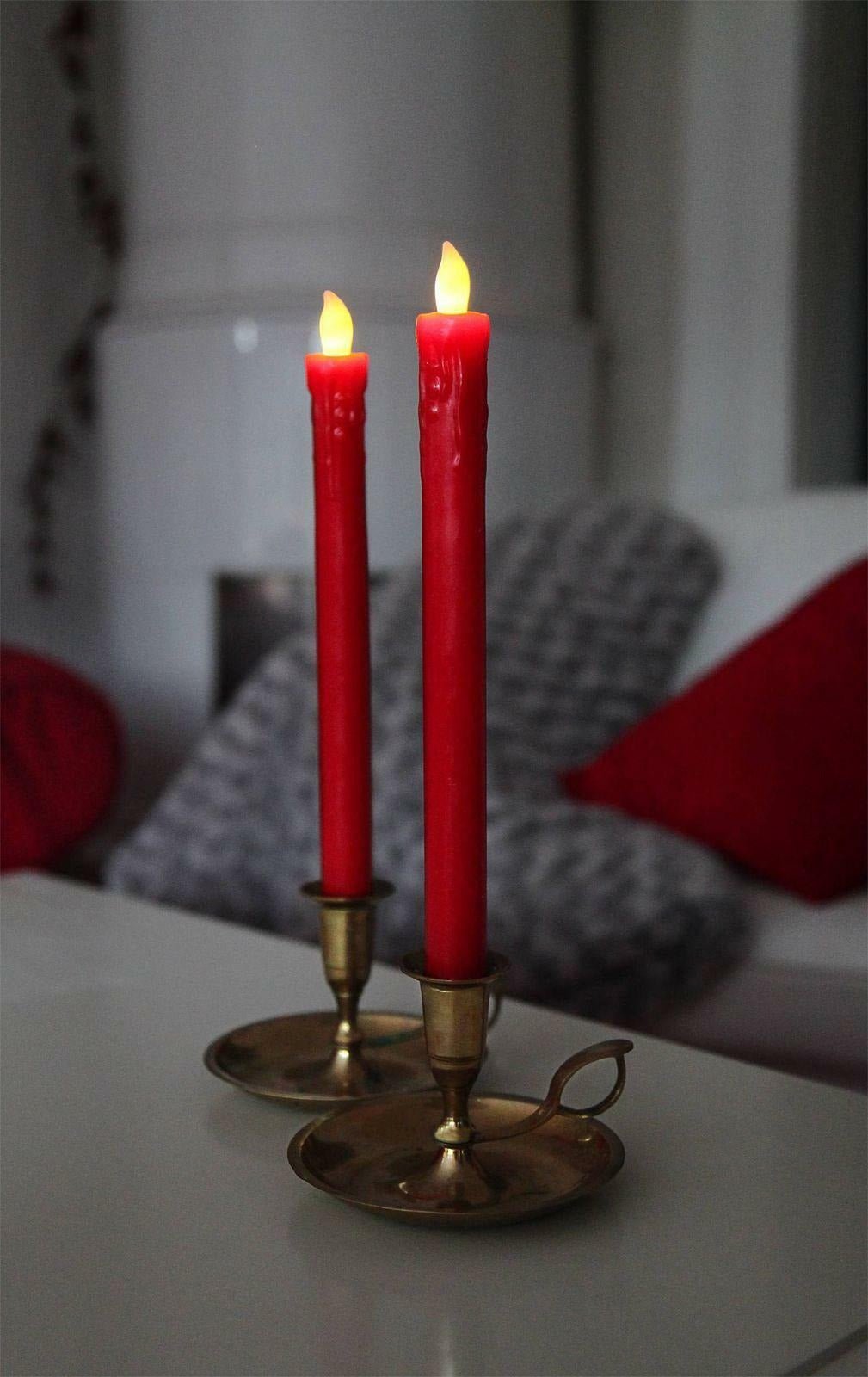 Eglo 2pk Led Red Dinner Candles 25cm - BATTERY LED CANDLES - Beattys of Loughrea