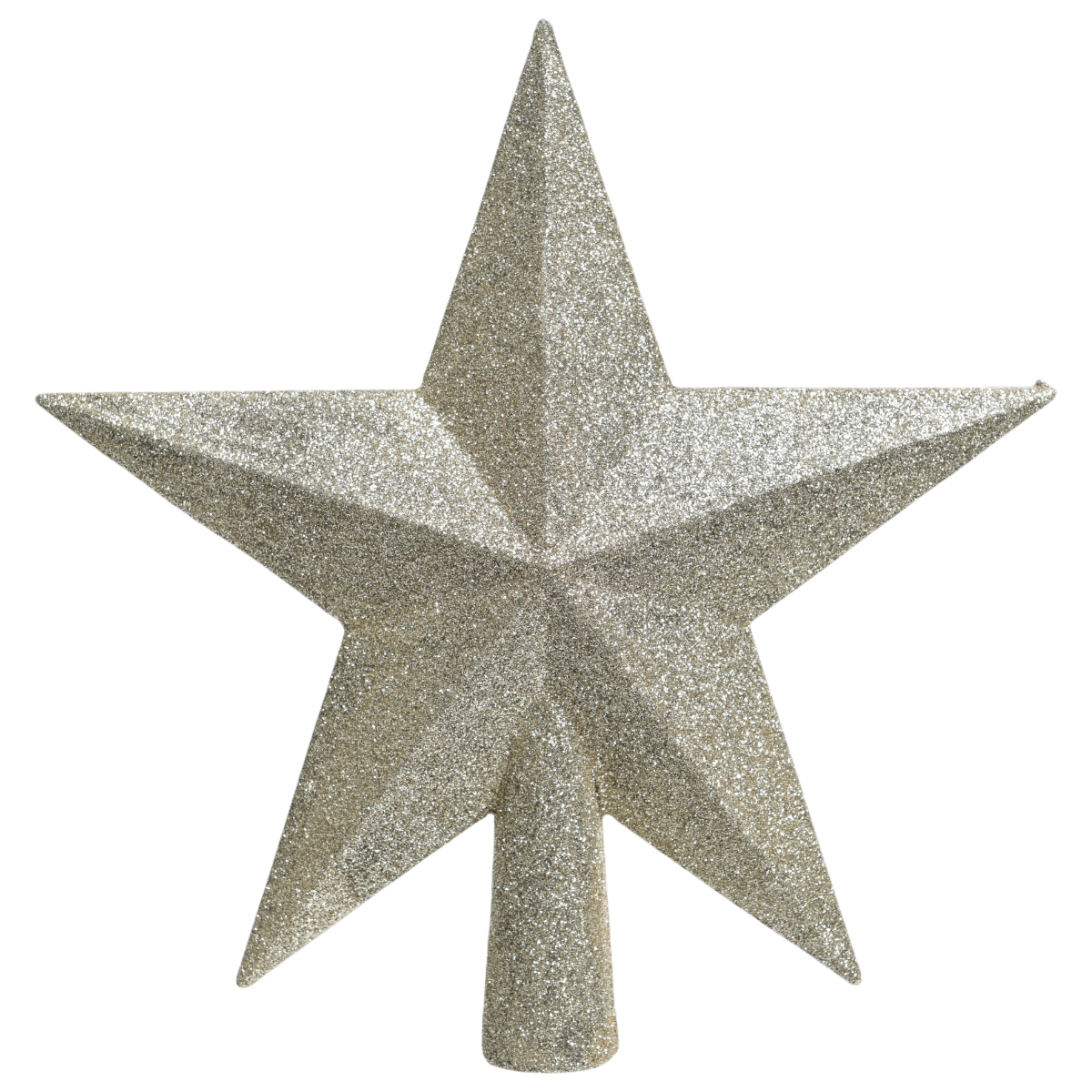 Decoris Glitzer Gold Perlenstern Christbaumspitze