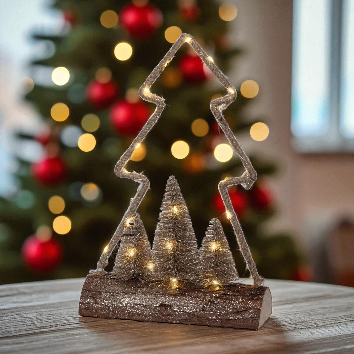 Lumineo Micro Trees Decoration Battery Operated 34cm - XMAS ROOM DECORATION LARGE AND LIGHT UP - Beattys of Loughrea