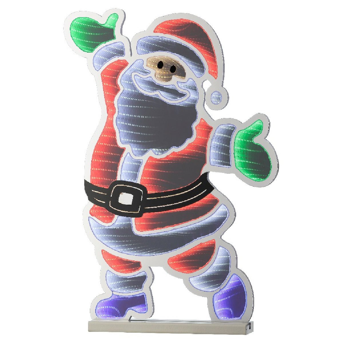 Lumineo Indoor Infinity Light Steady Santa 60cm - XMAS ROOM DECORATION LARGE AND LIGHT UP - Beattys of Loughrea