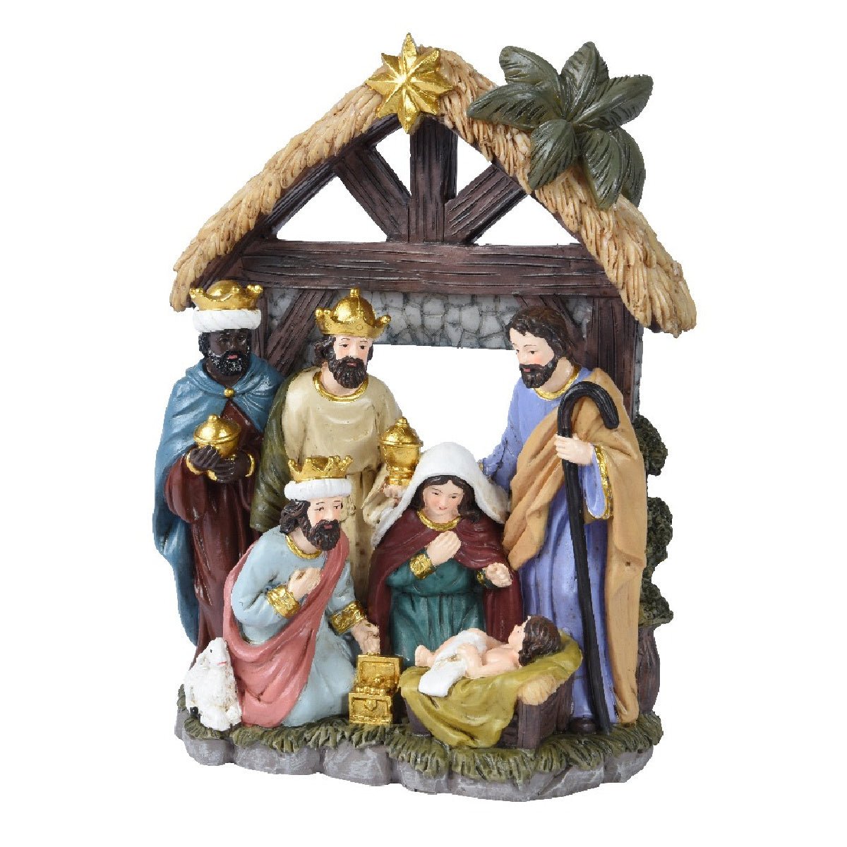 Nativity Scene Polyresin 20.5cm - XMAS CRIBS - Beattys of Loughrea