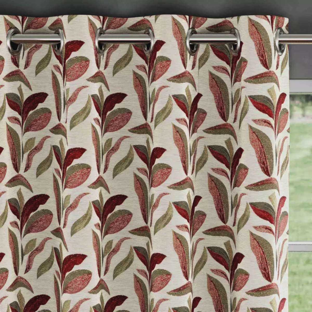 Madrid Rust Eyelet Curtains – E.A. Designs (90" x 90") - CURTAINS - READY MADE - Beattys of Loughrea