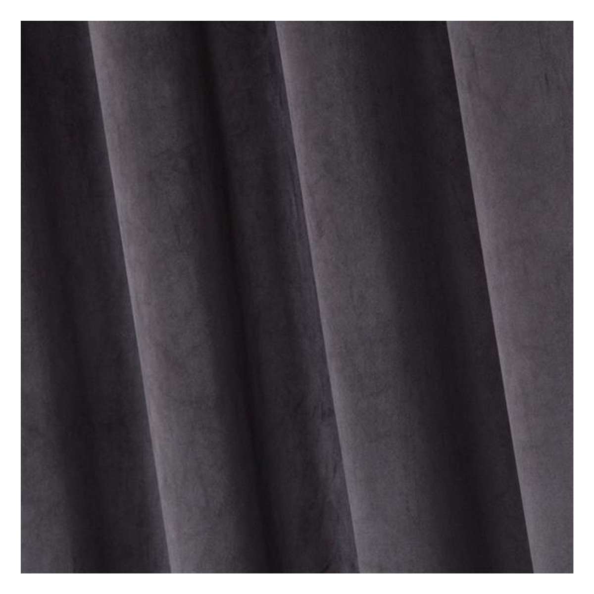 Elegance Velvet Graphite Eyelet Curtains – 90 × 90 (229 × 229 cm) - CURTAINS - READY MADE - Beattys of Loughrea