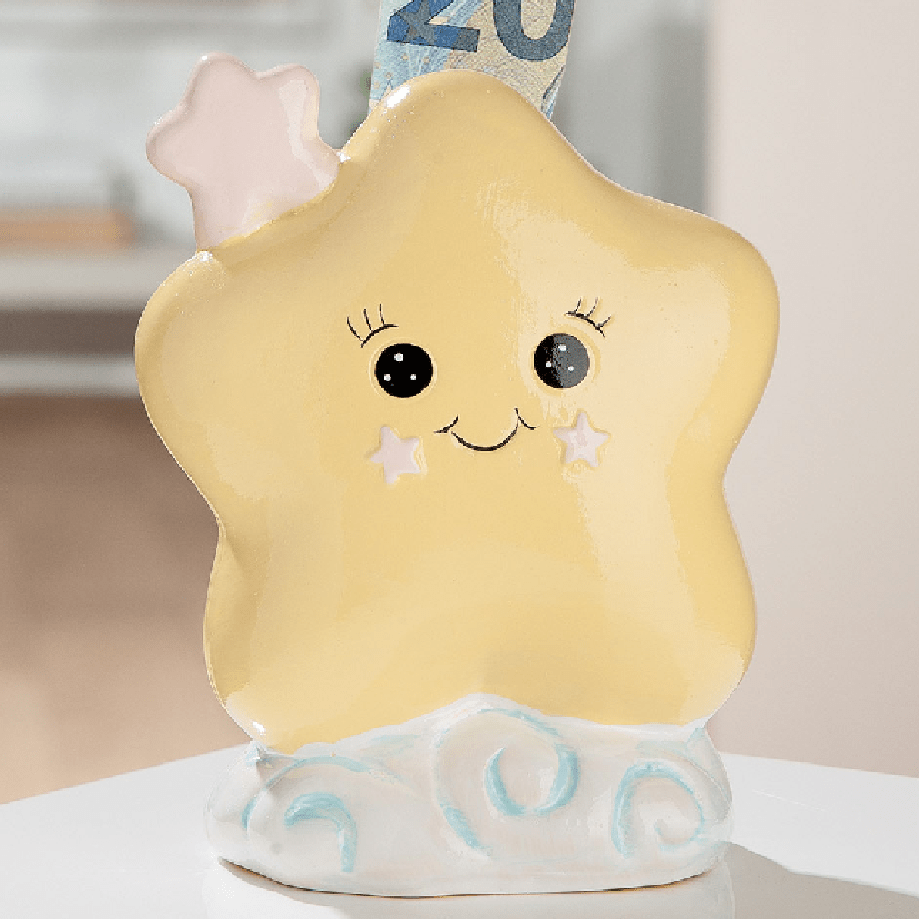 Ceramic Star Money Box 13.5cm - ORNAMENTS - Beattys of Loughrea