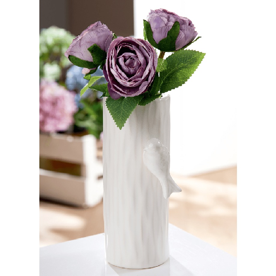 White Swallow Ceramic Vase 20cm - FLOWERPOT/VASE/JUG 1 - Beattys of Loughrea