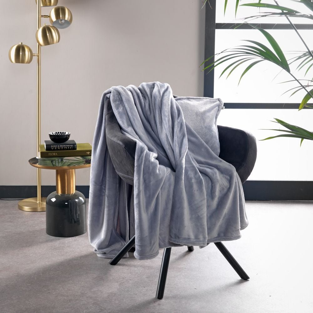 BILLY - Throw 150x200 cm Micro Chip - grey - THROWS/BLANKETS - Beattys of Loughrea
